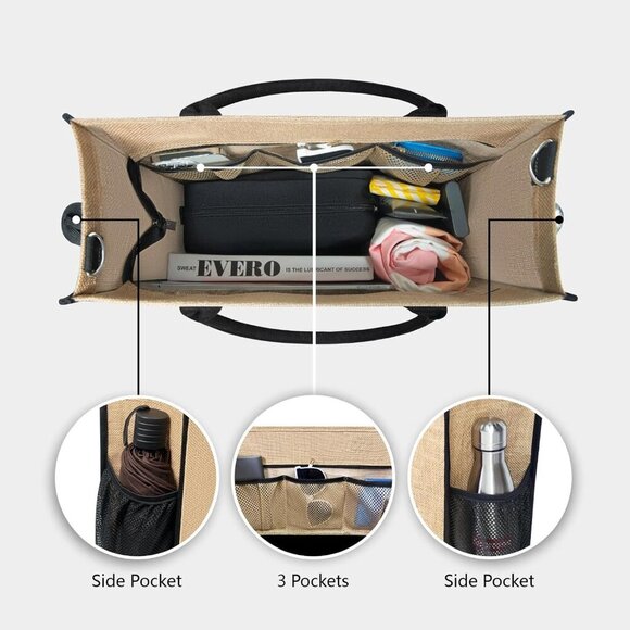 Personalized Canvas Tote Bag Women's Size Gift for Wedding Birthday Beach - Picture 4 of 7